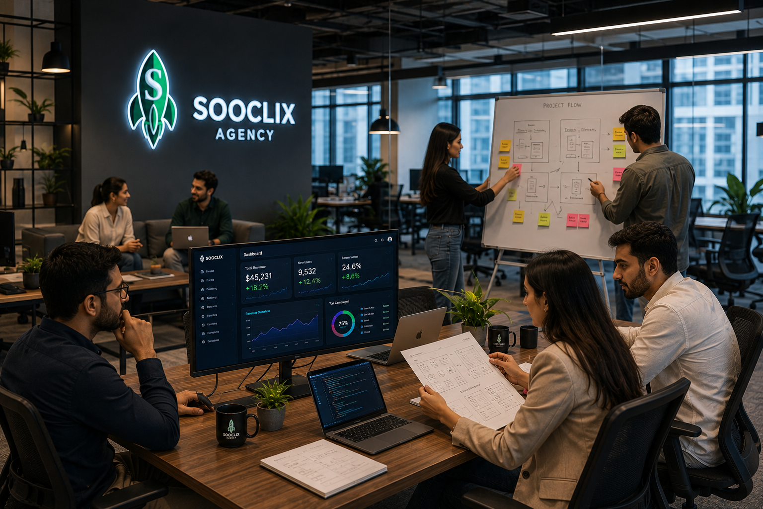 Sooclix digital marketing team serving Delhi NCR businesses with performance-driven marketing strategies