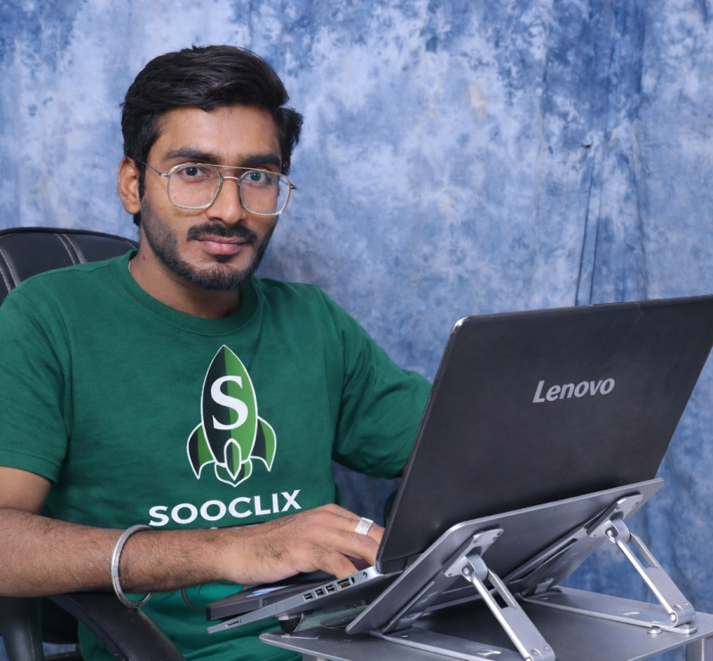 Pratham Chawla — Founder of Sooclix, leading digital marketing strategies for business growth.